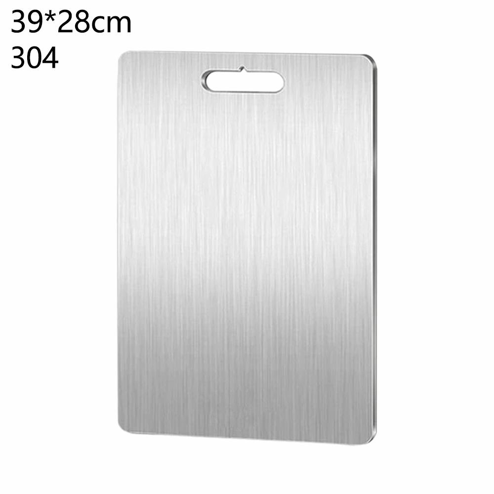 Double Thick Titanium Cutting Boards Stainless Steel For Home Kitchen Cooking Board Meat Fruits Vegetables Bread Outdoor Camping