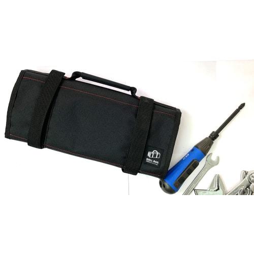 SK11 Roll Bag DX M 580ÁE00mm Tool Storage with Zipper Pocket Black/Red