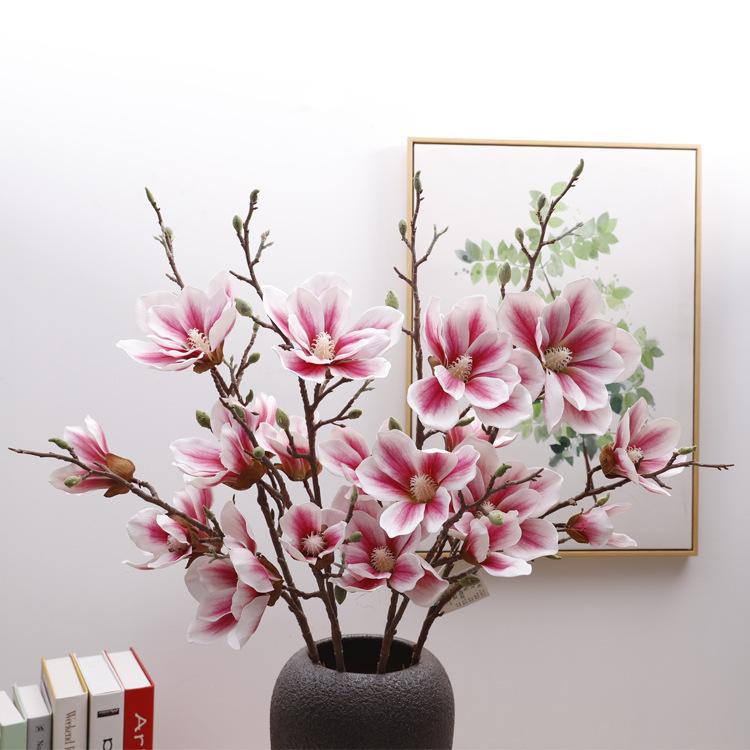 Wedding Fake Flower Decoration Home High Branch Floor 5 Magnolia Flower Simulation Flower