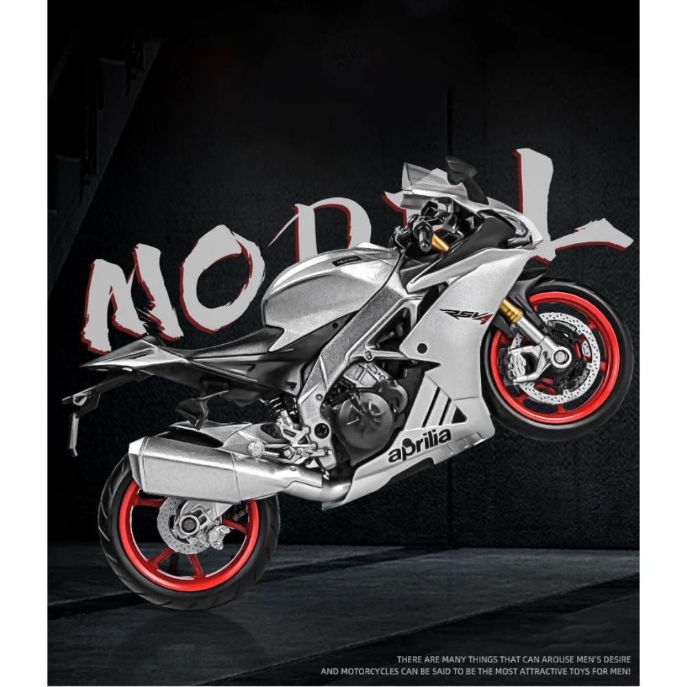 1/12 Aprilia RSV4 RR1000 Rennmotorräder Legierung Motorradmodell Stoßdämpfer Sammlerstück Spielzeugauto Kindergeschenk
