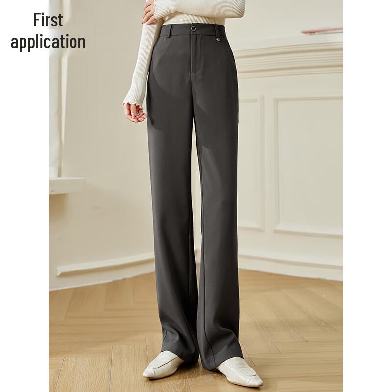 Dámské ležérní kalhoty s vysokým pasem a rovnými nohavicemi