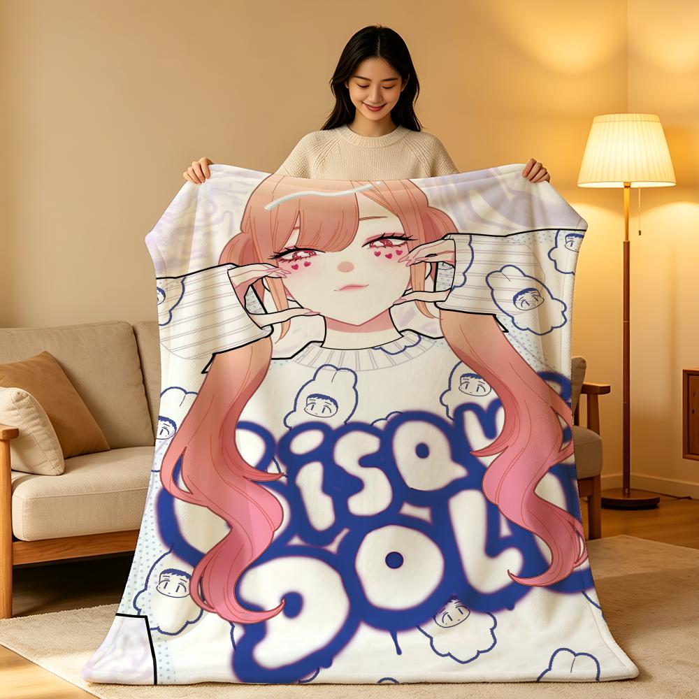Anime M-My Dress Up Darling Throw High-Density Short Plush Blanket Soft Skin-Friendly for Sofa Nap Air-Conditioned Room