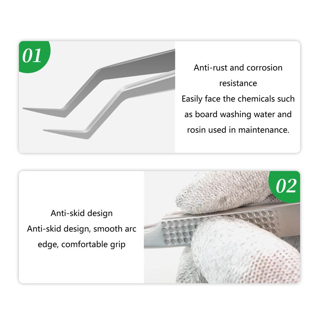 1PC Anti-static Tweezers RELIFE ST-20 Tweezers Stainless Steel Tweezers for Electronics Repair Soldering
