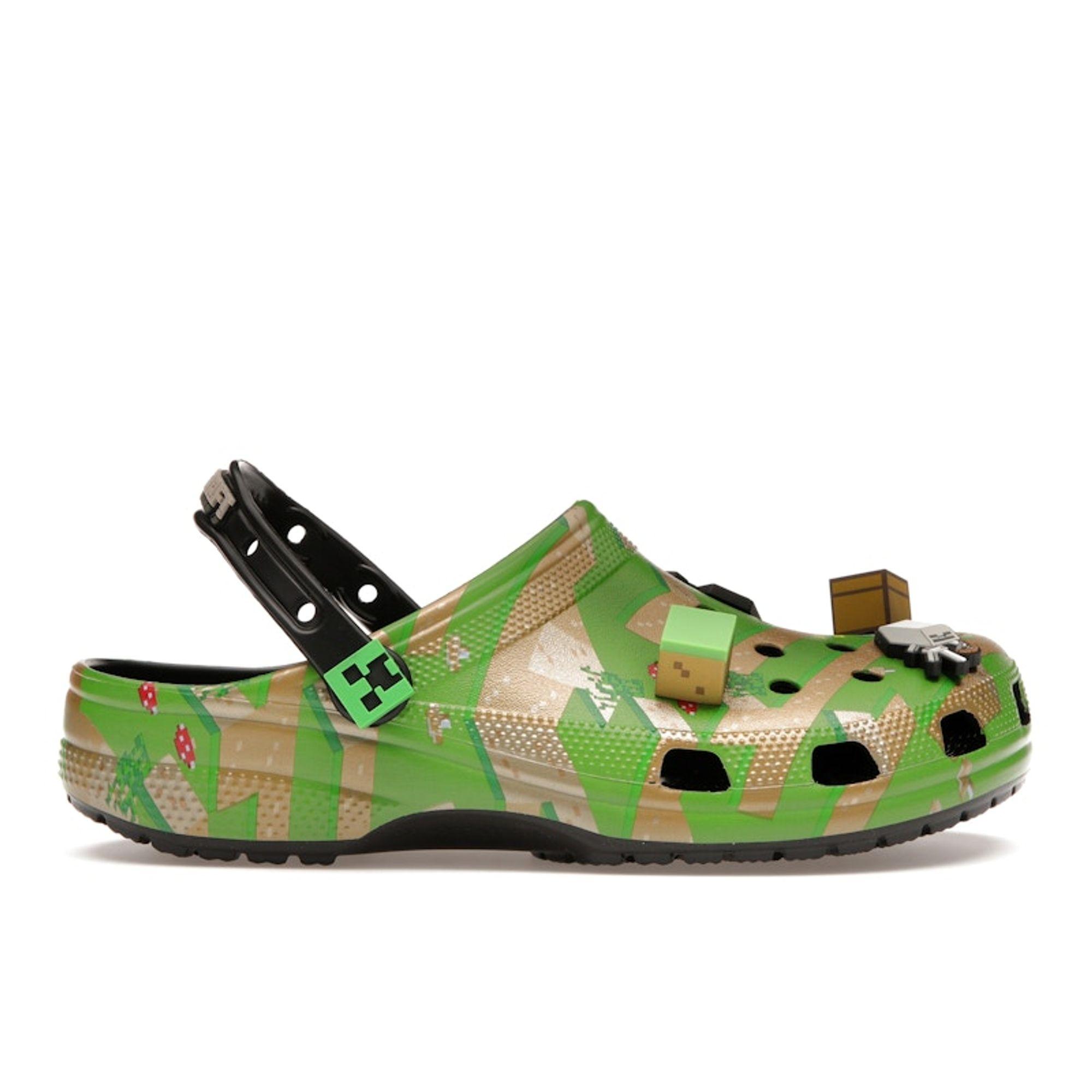 Minecraft x Crocs Classic Clog Блок травы Унисекс Кроссовки Зеленый Мульти 208472-90H 45-46