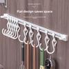 Sliding Cabinet Door Hooks, Over-the-Door Kitchen Storage Rack with S Hooks, Adhesive Utensil Hanger Organizer