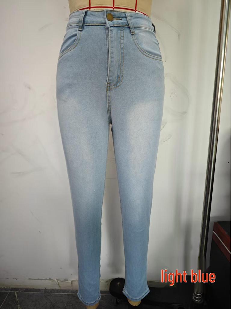 TemuTK Women's Slimming Stretch Jeans - Traceable Cotton Pencil Pants, Popular Sizes Available