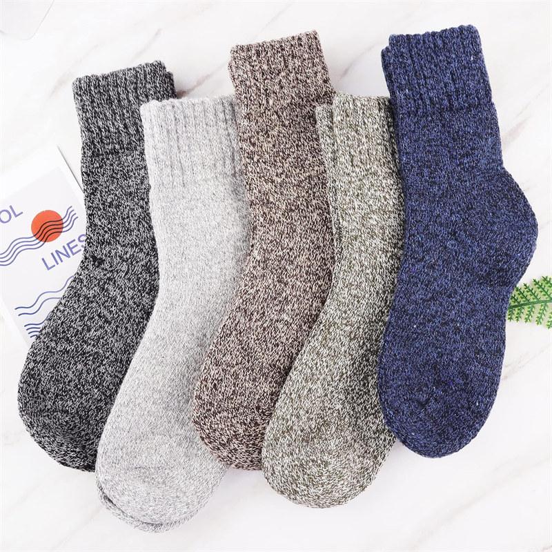5 Pairs Wool Socks for Men Women Warm Winter Thermal Thick Socks Gifts Mom Dad GZW