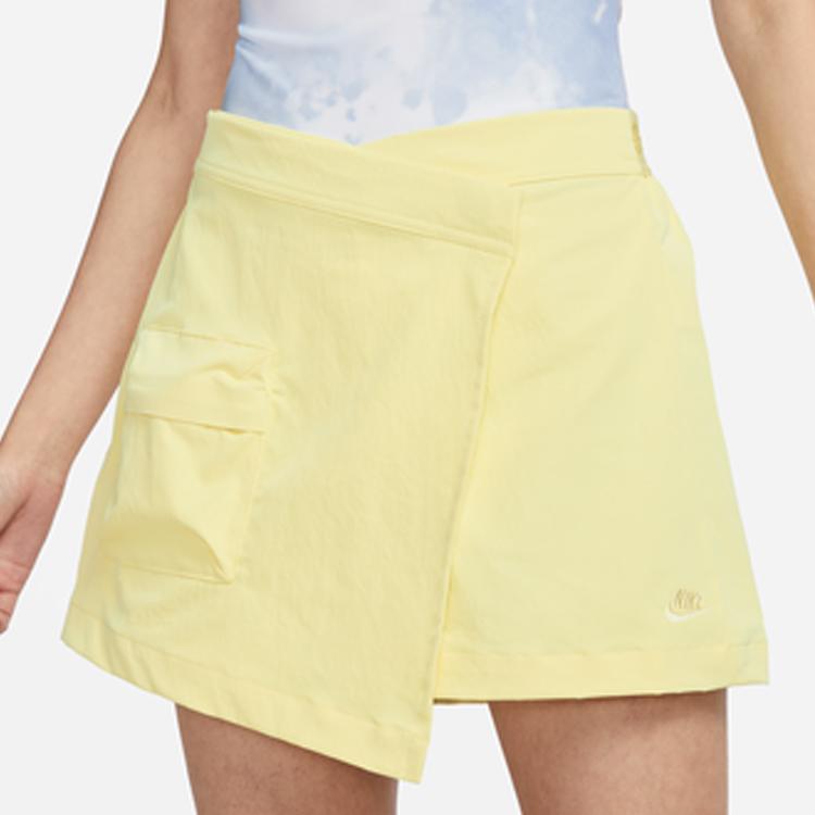 New Nike SPORTSWEAR TECH PACK Casual Short Skirts Women's Light Lemon DV8492-706