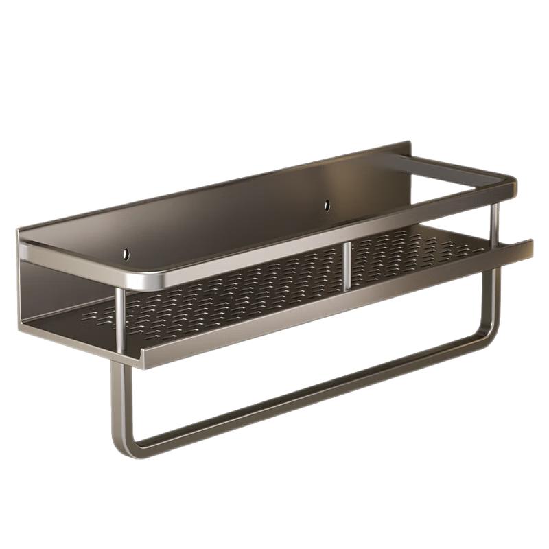 DANLE Punch-Free Aluminum Bathroom Storage Shelf
