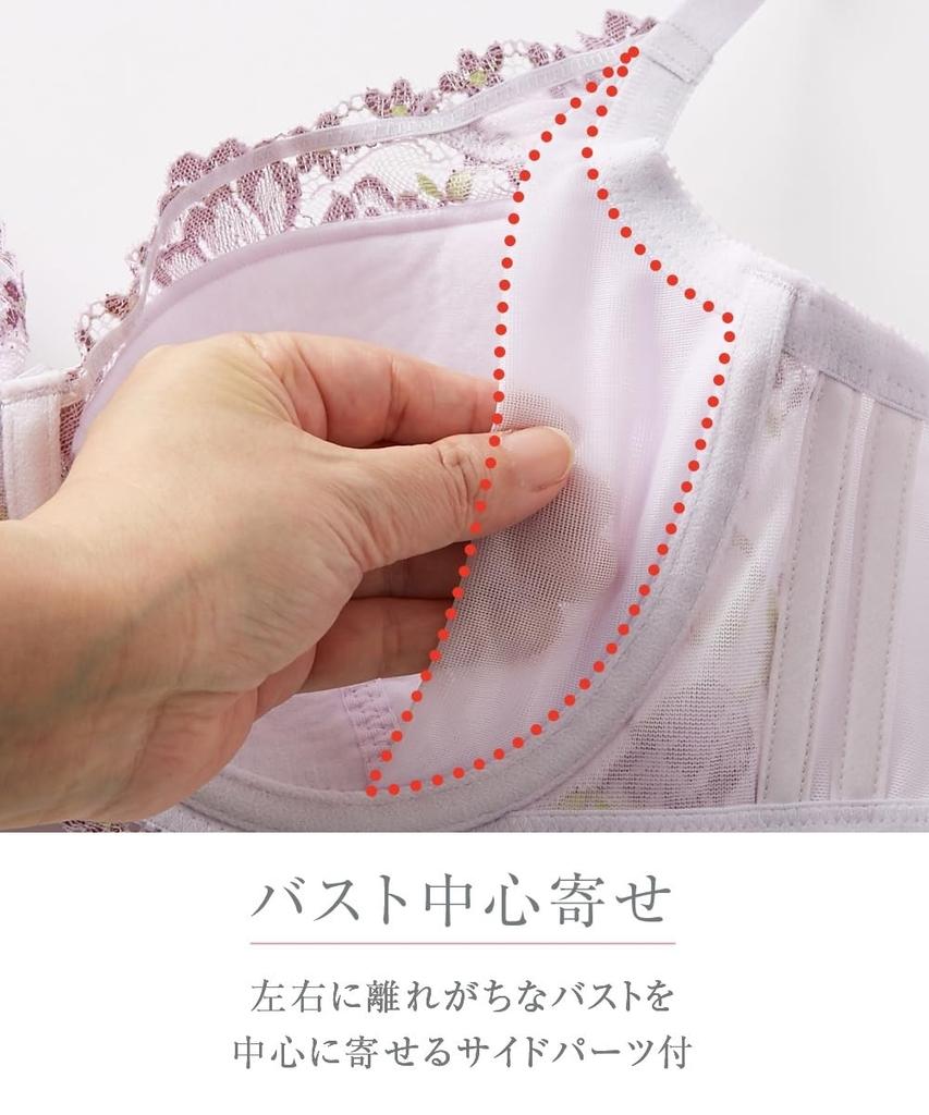 Nissen Full Cup Bra with Japanese Lace Soft White C95 Women's High-Back (Tulip Pattern) (Triumph) (n, FULLRE)