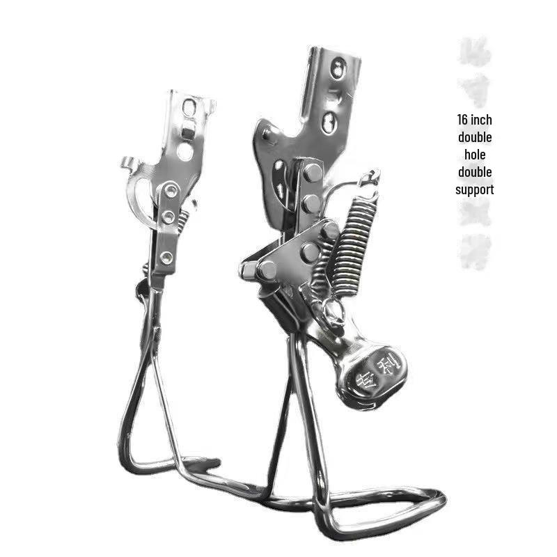 

Электрический двухколесный велосипед с двойной опорой и универсальной складной рамой