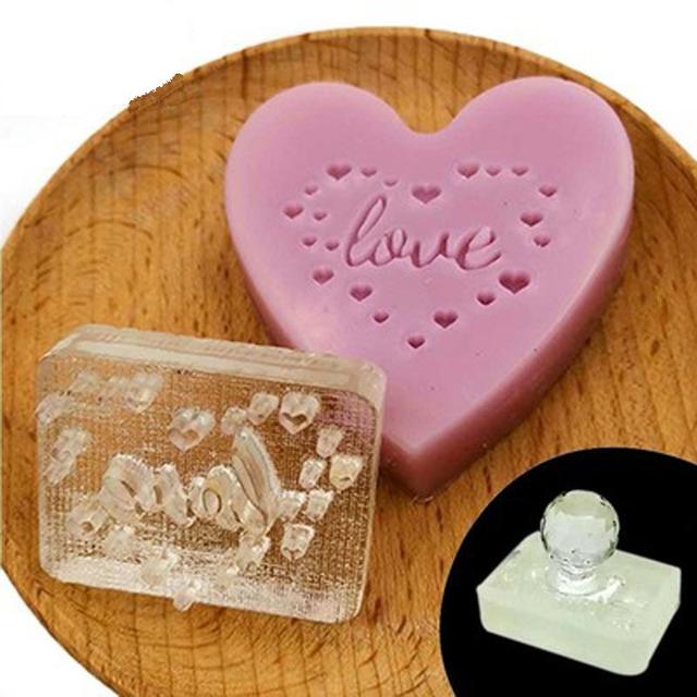 Przezroczysta forma uszczelniająca do samodzielnego wytwarzania mydła, niestandardowe logo, personalizowana miłość, litery angielskie, zestawy narzędzi, narzędzia