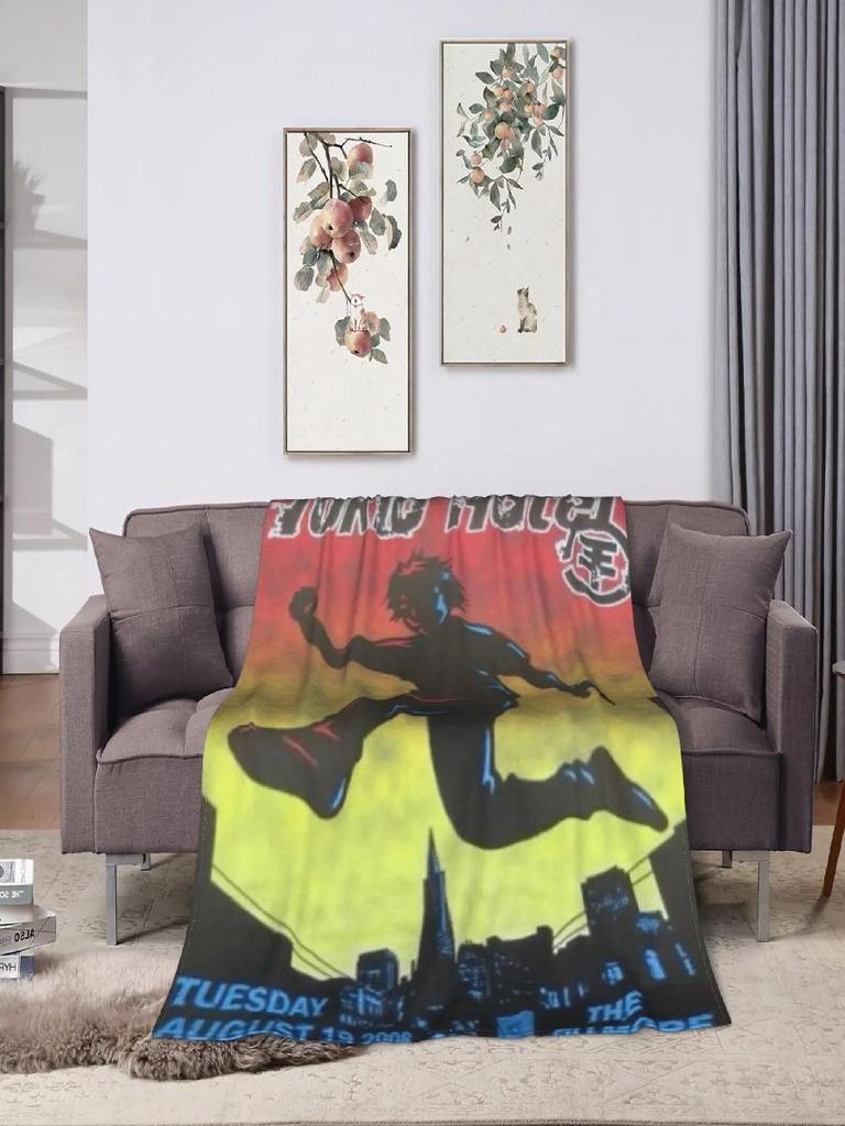 Tokyo Hotel Soft Warm Blanket for Kids  Adults Plush Throw Blanket with Graphic Design for Living Room Flannel Bedspread Sofa or