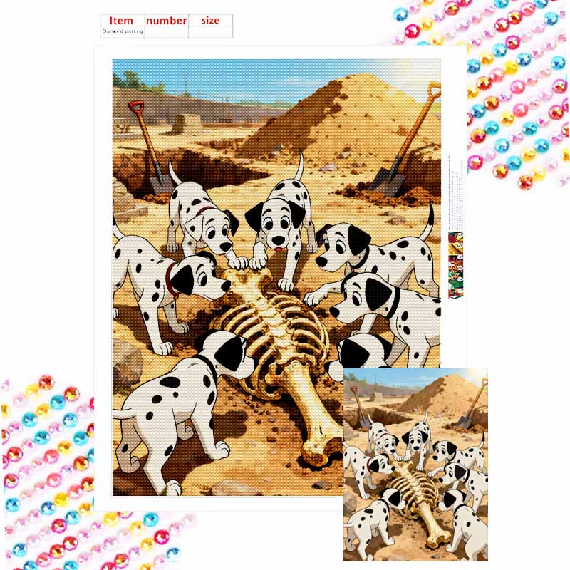 Disney diamond art painting kit 101 Dalmatians 5D handmade diy diamond painting, home wall decoration