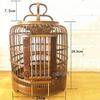 Bamboo Handmade Small Canary Birdcage Bird House Box Home Decoration Hanging Ornament Feeding Birds Nest Hoose Outdoor