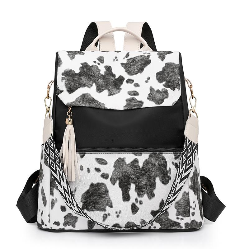 

Женская дорожная сумка с принтом, рюкзак, рюкзак большой вместимости, многофункциональная сумка через плечо чёрный