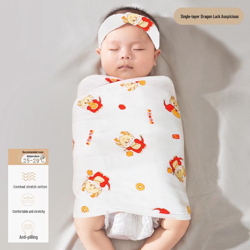 

Newborn Baby Anti-Startle Sleeping Swaddle Blanket - Spring/Summer Thin A-Class 35*80 cm