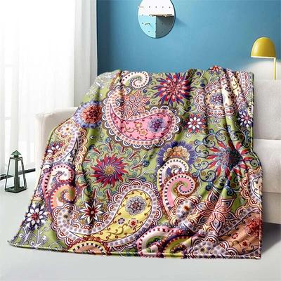 Retro Patternblanket Sofa Blanket Air Conditioning Cover Blanket Blankets for Beds Cute Blanket Children‘s Blanket  Thin Blanket