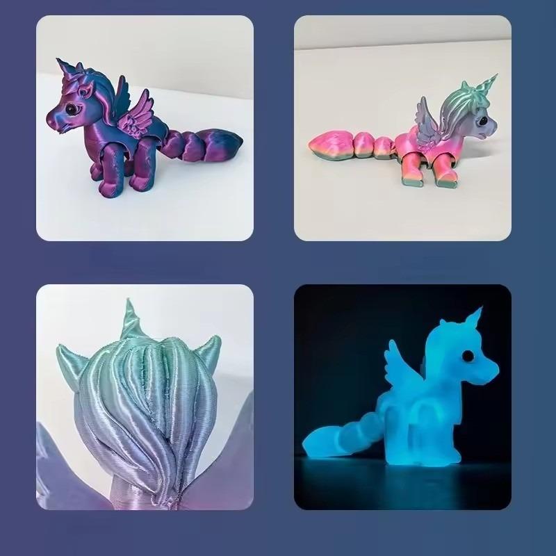 Mini Mehrgelenk Bewegliches 3D Gedrucktes Pony Spielzeug Niedliche Relief Sensorische Figur Haus Büro Schreibtisch Ornament Kinder Geschenk