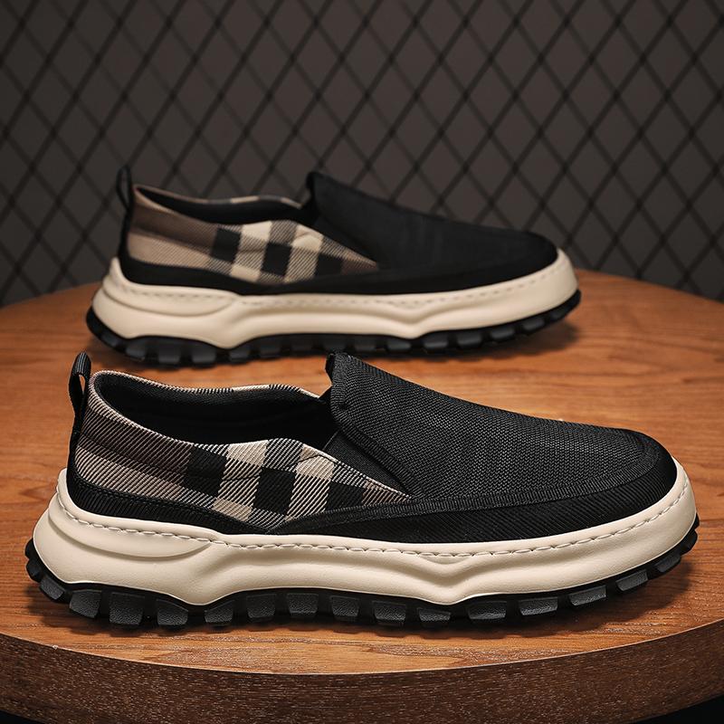 

Повседневные кроссовки с круглым носком из парусины с вентиляцией для мужчин. Мягкие и удобные мокасины для спорта и отдыха. Универсальная мода. Новинка. 44 чёрный