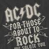 AC/DC Unisex Adult Salute T-Shirt