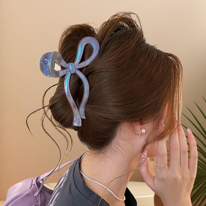 

Французский Корейский Стиль Бант Заколка для Волос Уксусная Кислота Русалка Ацетат Зажим Захват Головной Убор Красочный Большой Зажим Акула