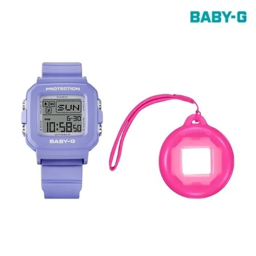 Plus Series consisting of the BGD-10K-6DR YDP digital clock and a dedicated watch holder set
