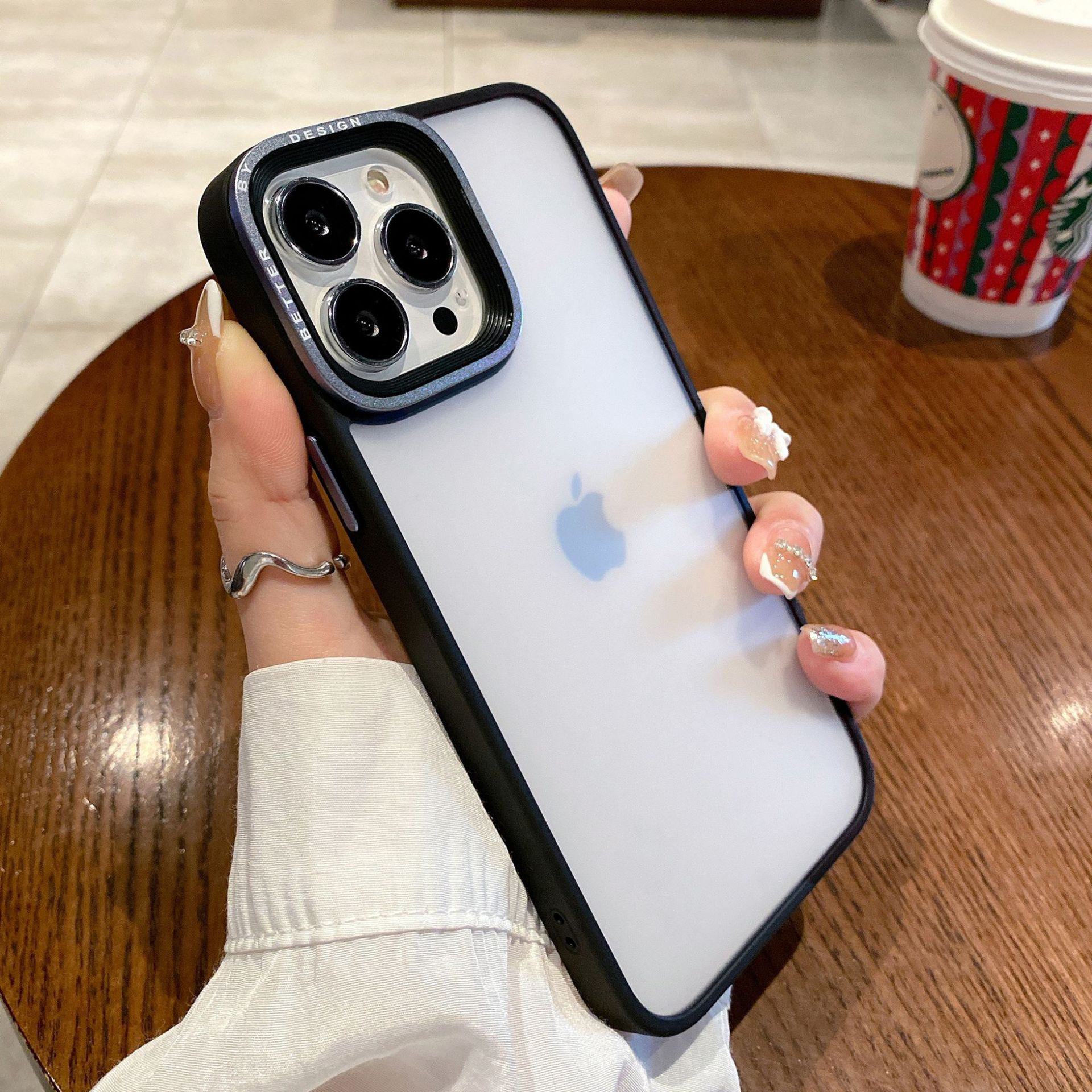 

Чехол для мобильного телефона Apple 14 — полупрозрачная матовая кожа с дизайном «большие глаза» для iPhone 14 Pro Max/13/12, гладкий на ощупь. 12 Pro Max (6.7-inch)