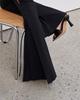 Eonmyuteu Slit Detail Flared Pants (Black)