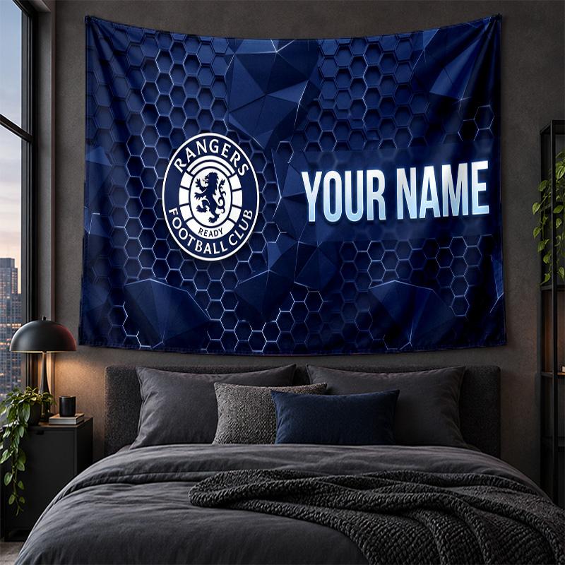 Personalisierte Wandbehänge Rangers FC Muster Kunst Hintergrundtuch