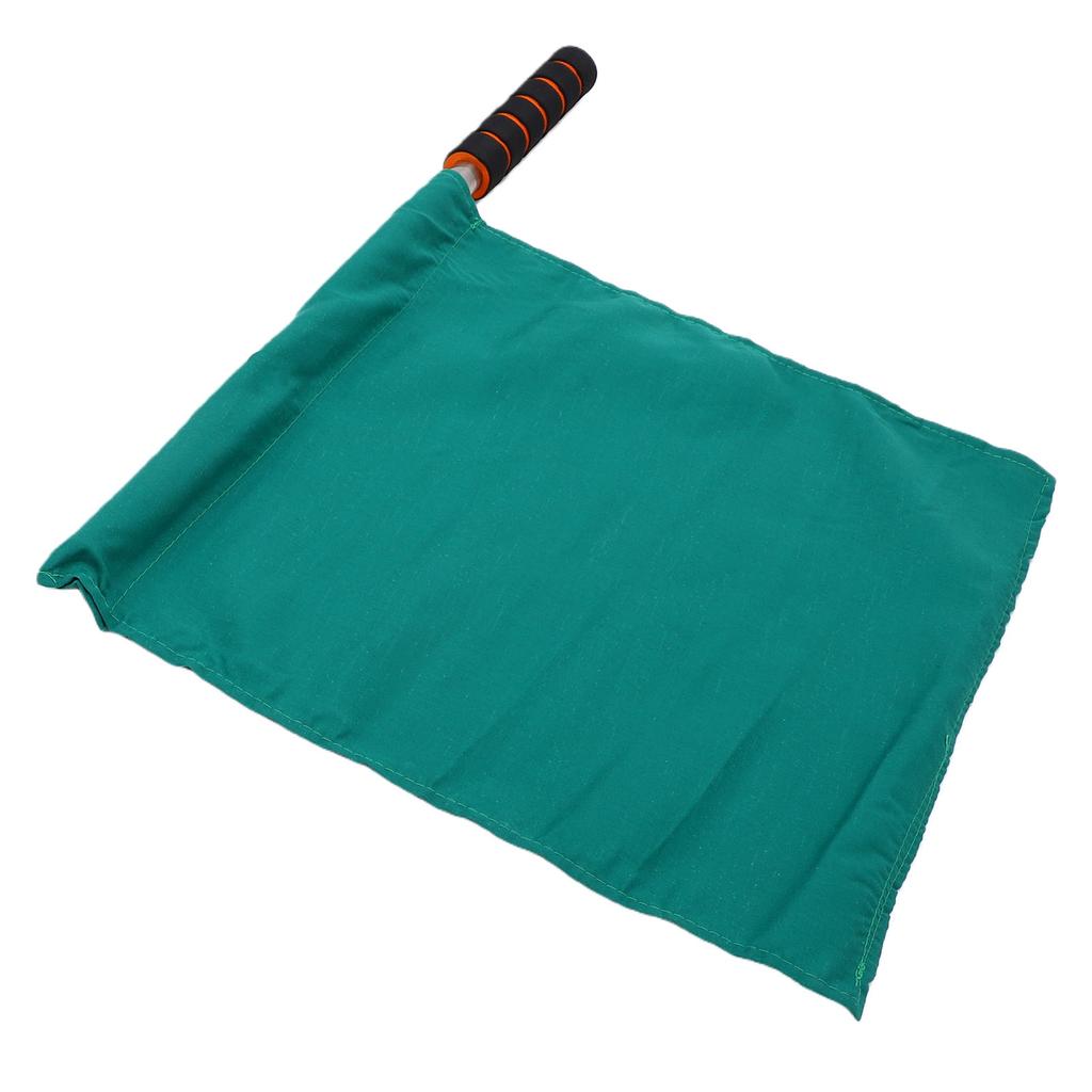 Sports Referee Flag Stainless Steel High Visibility Handheld Racing Signal Flag with Sponge Handle for Soccer