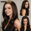 FREEDOM Synthetic Lace Front Wigs For Woman Layered Straight Wear and Go Glueless Wig 20" Ombre Brown Blonde 6x4 Pre Plucked Wig