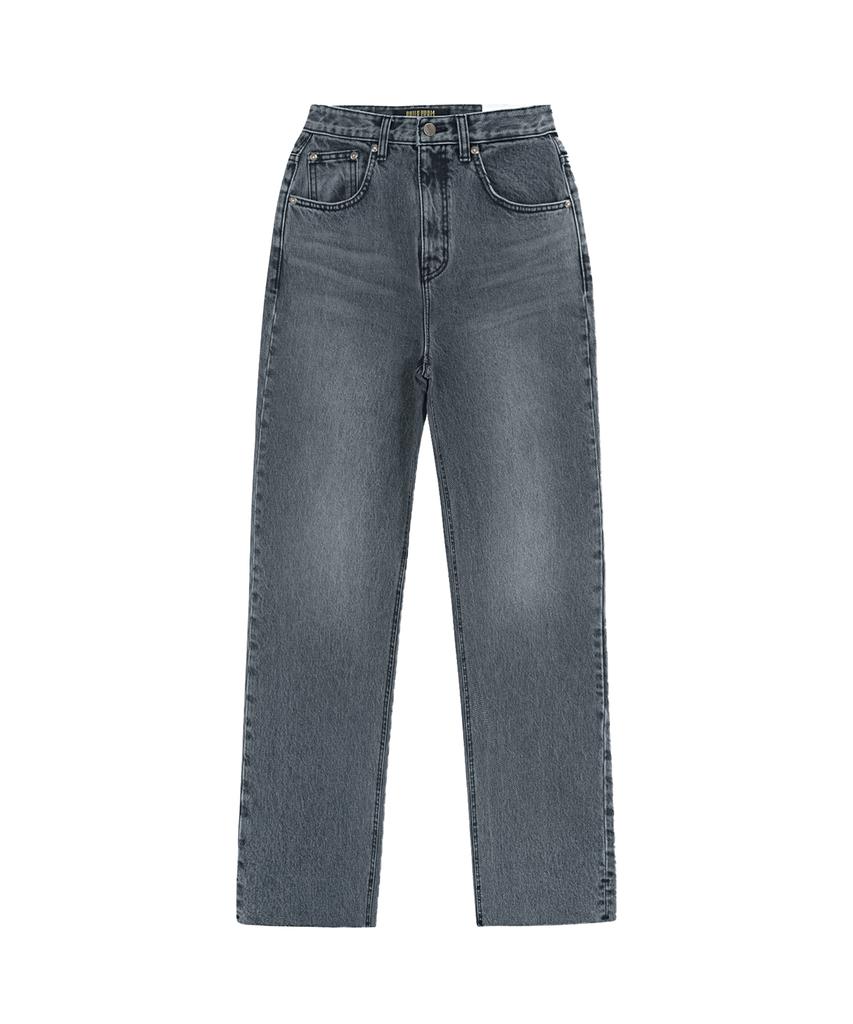 Pillogeulaem Washed Black Wide Denim Pants