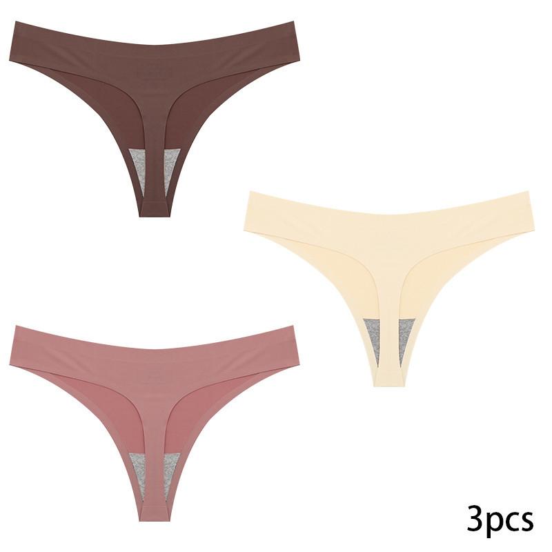 

Комплект из 3 предметов FINETOO с Т-образной спинкой, женские стринги с низкой талией, бесшовные трусики-бикини, мягкие и удобные M