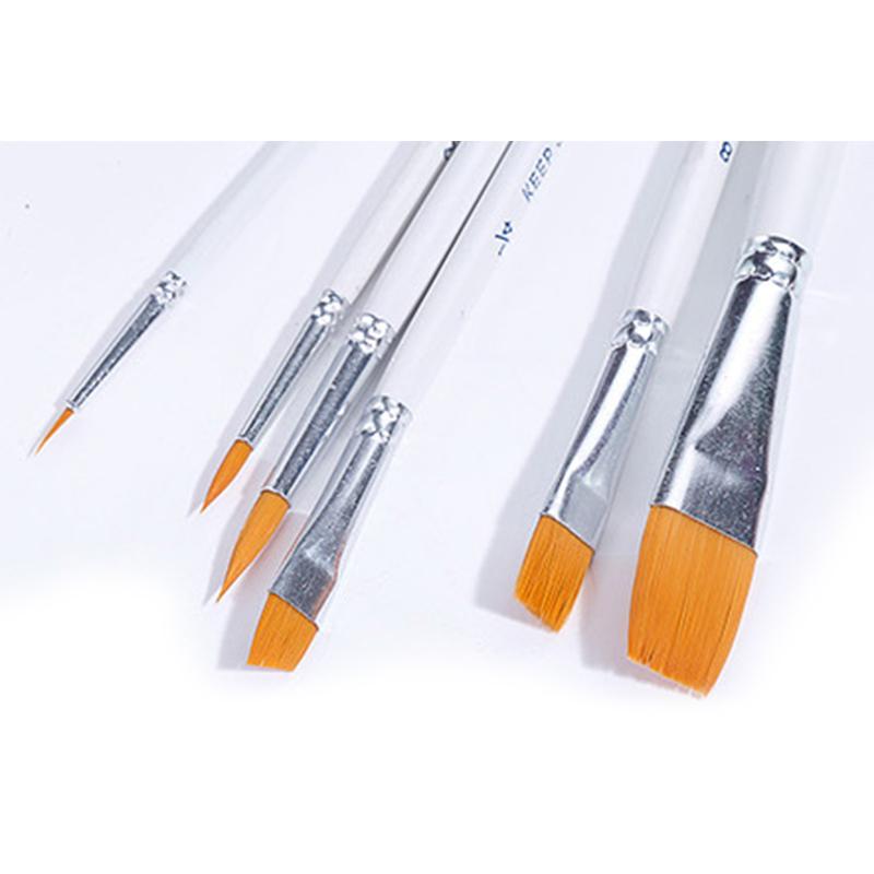 Professional 6pcs Paint Brushes for Artist Acrylic Oil Watercolors Paintings, Nylon Brush Set