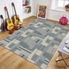 Modern Geometric Patchwork Area Rug Multi Color Plaid Mosaic Pattern Decorative Floor Mat for Living Room Bedroom Home Decor
