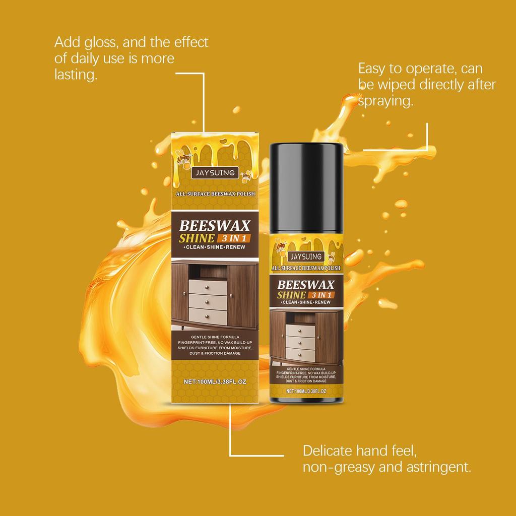 Jaysuing Beeswax Furniture Polisher /Beeswax Polishing Furniture Wood Polishing and Care Agent  Furniture Scratch Refurbishment  Furniture Care Spray