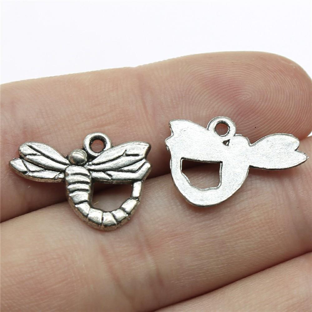 20pcs Dragonfly Charms Antique Silver Color Dragonfly Charms Pendants For Bracelets Dragonfly Charms Making Jewelry
