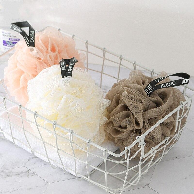 Bath Body Brush Sponge Bath Ball Nylon Scrubber Loofah Mesh Net Ball Cleaning Mesh Shower Flower 60g Bathroom Accessories