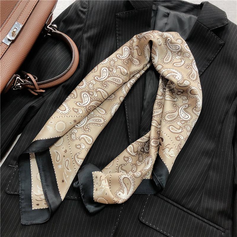 Keep Korean retro foreign style color scheme spring and autumn small square scarf silk scarf women's scarf versatile trench coat shirt decorative scar