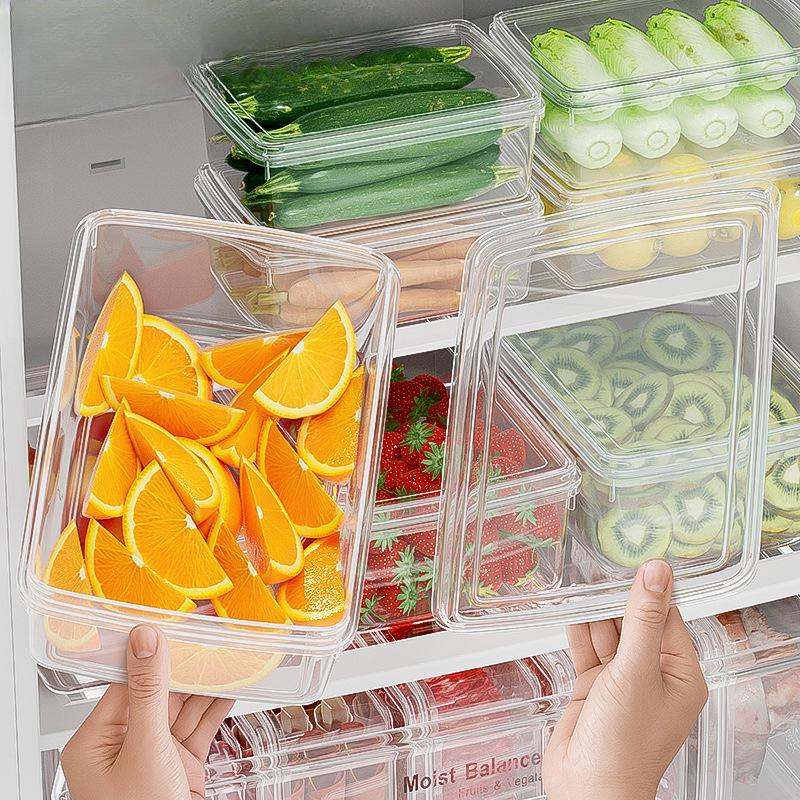 Refrigerator Fresh-keeping Box Food-grade Household Kitchen Fruit Vegetable and Egg Storage Sealed Box
