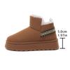Thick Plush Platform Snow Boots for Women Winter Warm Fur Cotton Padded Shoes Woman Faux Suede Slip On Ankle Botas De Mujer 2025