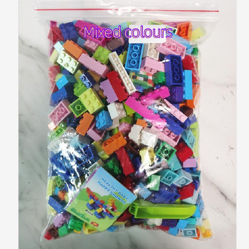 Bulk Building Blocks Large bricks 17 Single colour 260g Free assembly Compatible Children's educational creative toys DIY