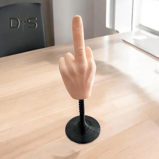 Giocattolo da scrivania elastico dito medio antistress divertente decorazione 3D per dita regalo scherzo esilarante per ufficio casa e scrivania