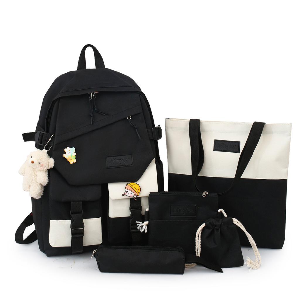 Ins Style New Fashion Trendy Casual Foreign Style Small Fresh Backpack Large Capacity Korean Version Sports College Style School Bag