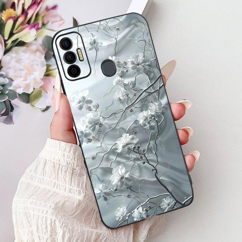 Для Tecno Spark 7 Чехол KF6 KF6j KF6i Обложка Милый Модный Кот Цветок Мягкий Силиконовый Защитник Для Tecno Spark 7P 7T Spark7 Pro Capa Spark 7 Pro