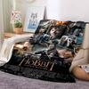 L-Lord of the Rings Movie Print Flannel Blanket Soft Warm Throw For Sofa Bedroom Home Decor Fantasy Film Fan Birthday Present