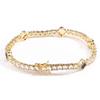 NY Fashion Design Dainty Tennis Chain Gold/Silver Plated Zircon Bracelet Luxury Hip Hop Jewelry for Men Women party Gift
