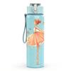 1PC Delicate Pink Ballerina Dancer Print 750ml Color Plastic Sports Water Bottle Leakproof Flip Straw Lid Suitable for Sports Office Home Use
