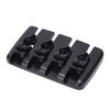 Guitar Bridge 4 String Metal Tailpiece Instrument Accessory Set Kit for Bass Black